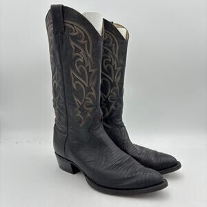 Vintage 80s Larry Mahan Cowboy Boots Western Exotic Lizard Men's 10 D